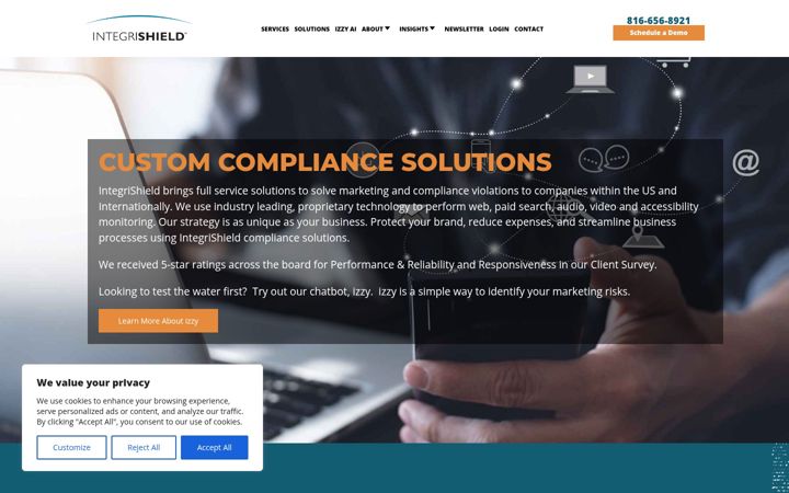 Screenshot of integrishield.com