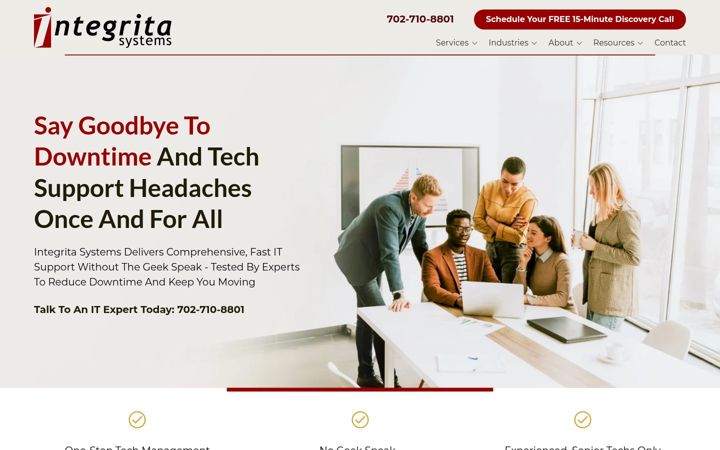 Screenshot of integritasystems.com