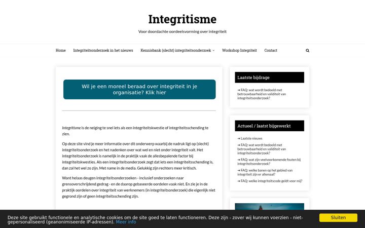 Screenshot of integritisme.nl