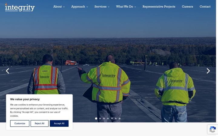 Screenshot of integrityenvsol.com
