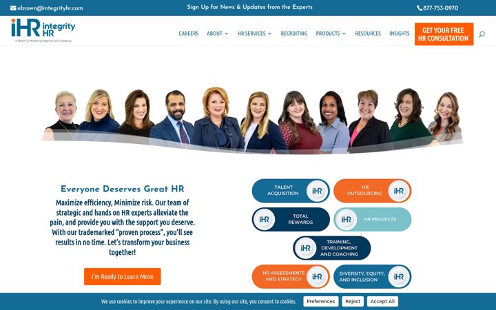 Screenshot of integrityhr.com