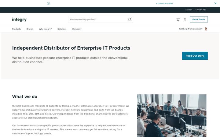 Screenshot of integry.com