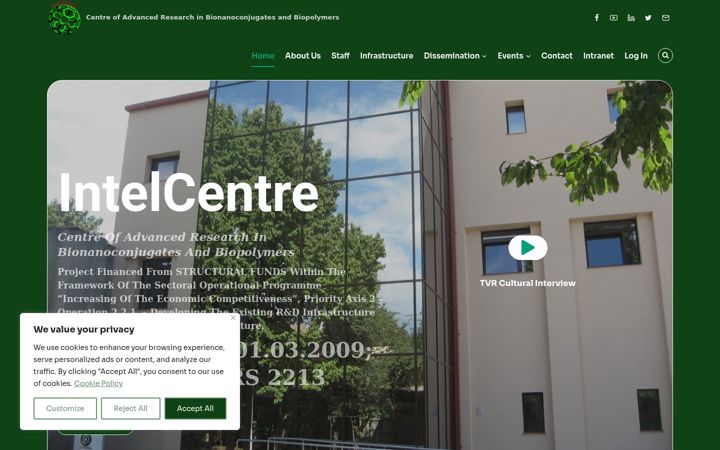 Screenshot of intelcentru.ro