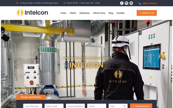 Screenshot von intelcon.pl