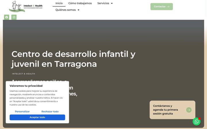 Screenshot of intelectandhealth.com