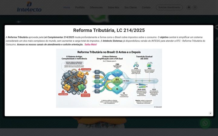 Screenshot of intelecto.com.br