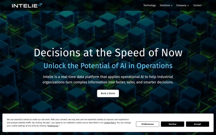 Screenshot of intelie.com