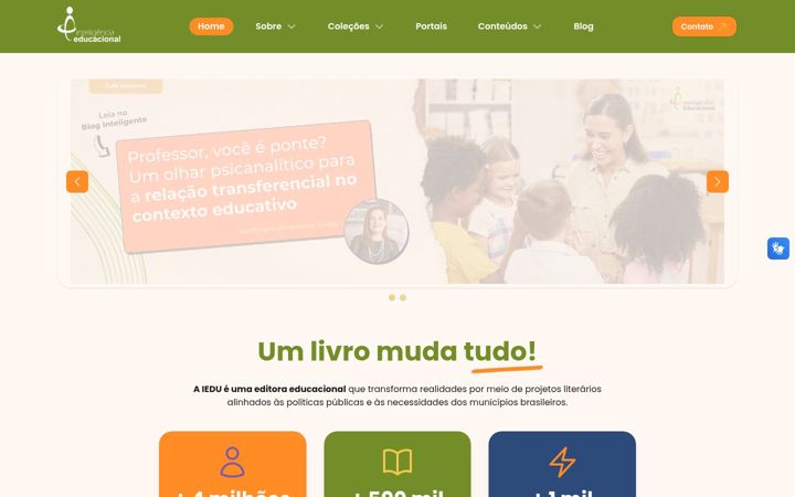 Screenshot of inteligenciaedu.com.br