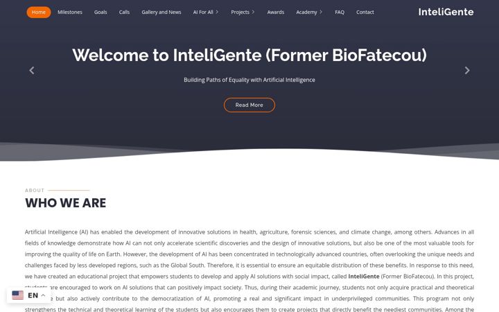Screenshot of inteligentehub.com.br