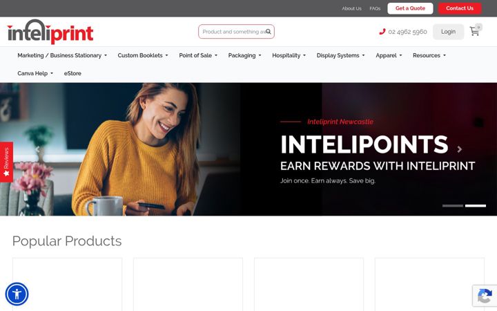 Screenshot of inteliprint.com.au