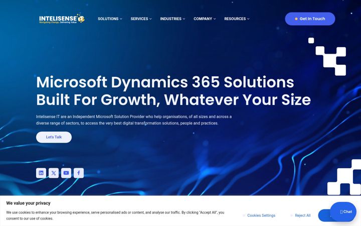 Screenshot of intelisenseit.com