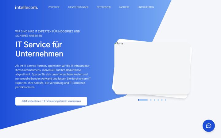 Екранна снимка на intellecom-website.de