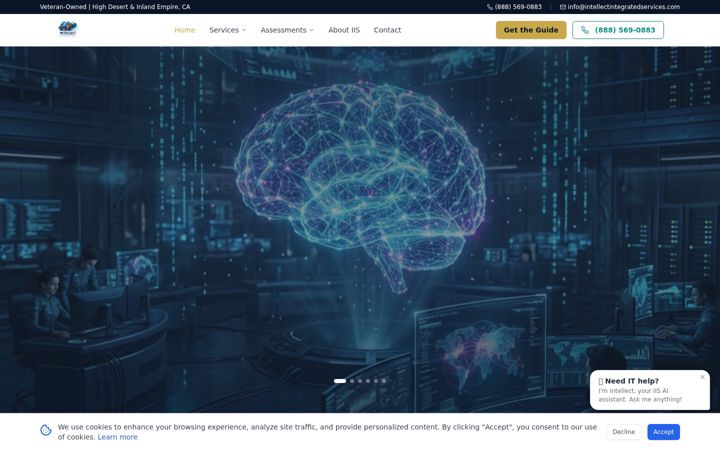 Screenshot of intellectintegratedservices.com