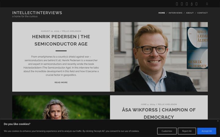 Screenshot of intellectinterviews.se