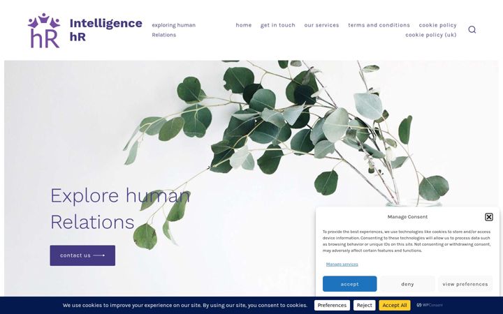 Screenshot of intellhr.co.uk