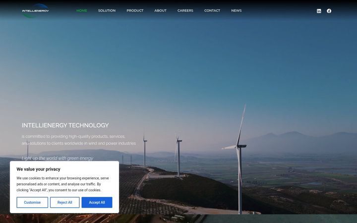 Screenshot of intellienergy.com