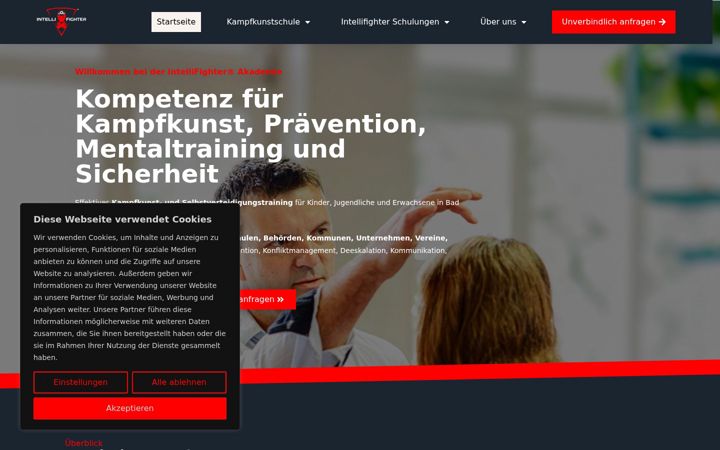 Screenshot of intellifighter.de