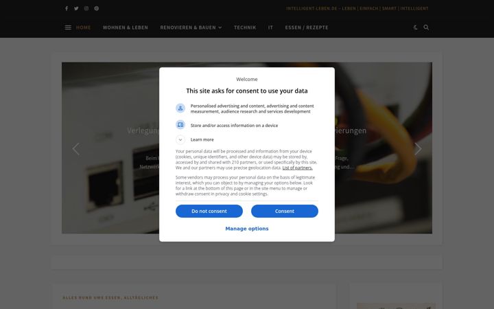 Screenshot of intelligent-leben.de