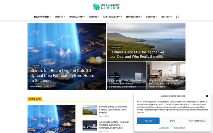 Screenshot von intelligentliving.co