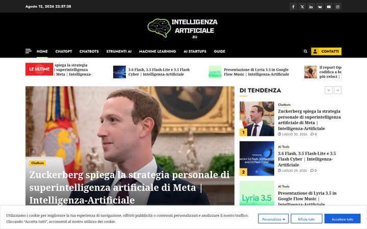 Screenshot of intelligenza-artificiale.eu