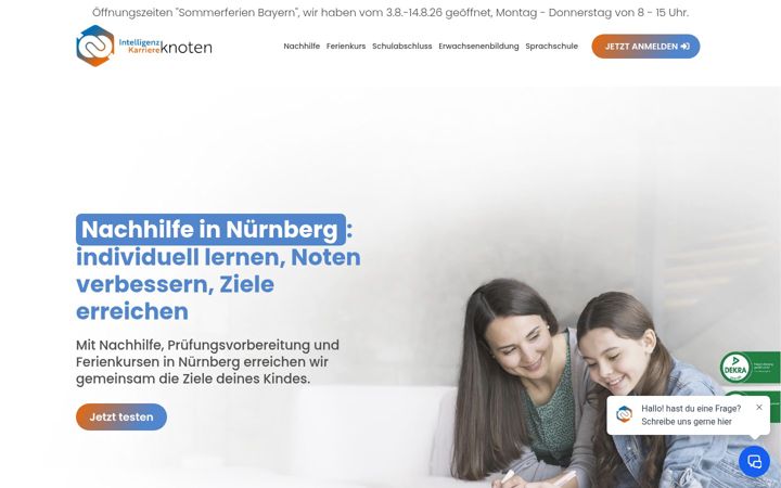 Screenshot of intelligenzknoten.de
