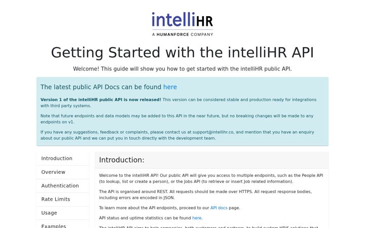 Screenshot of intellihr.io