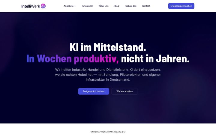 Screenshot of intelliwerk.eu