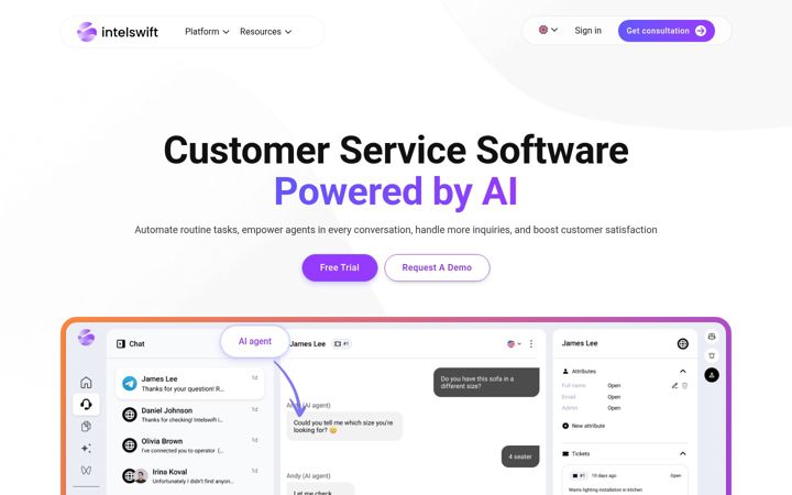 Screenshot of intelswift.com