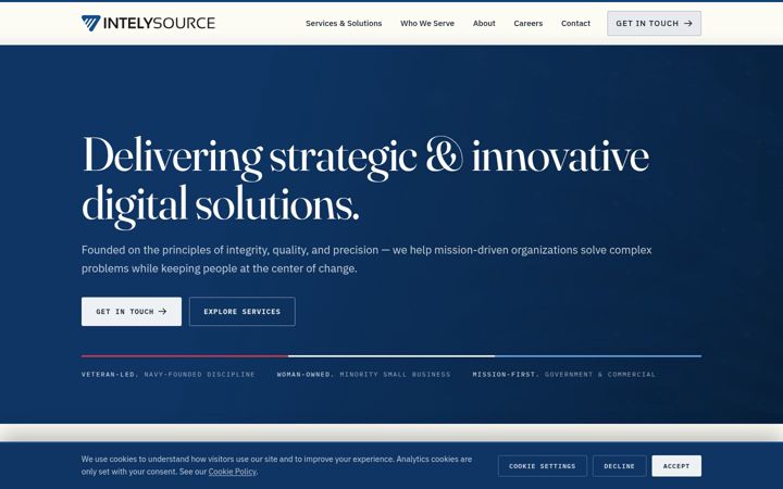 Screenshot of intelysource.com