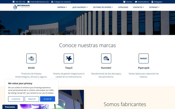 Screenshot of inteman.com