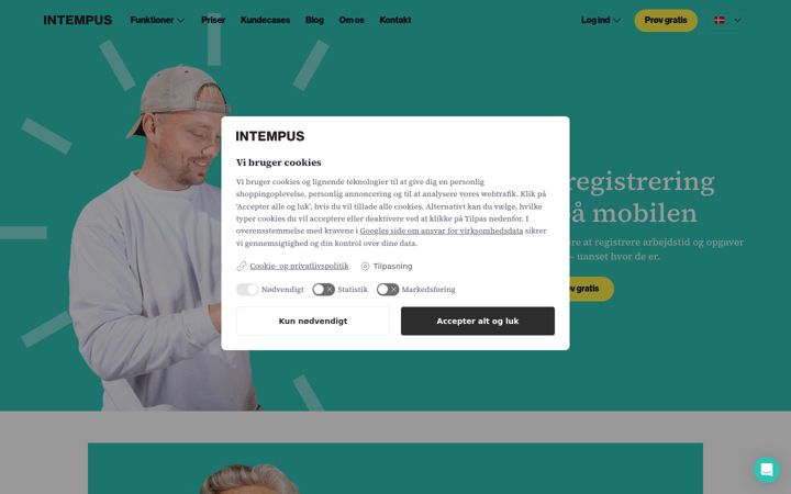 Screenshot of intempus.dk