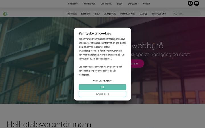 Ekrānuzņēmums no intendit.se