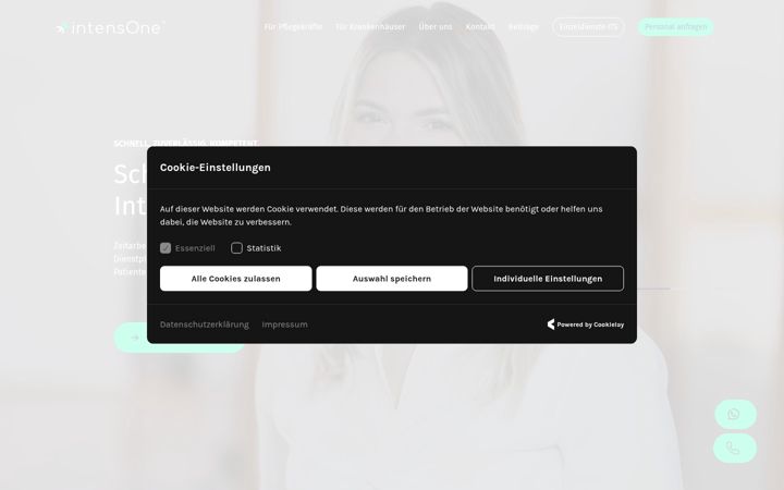 Screenshot of intens-one.de