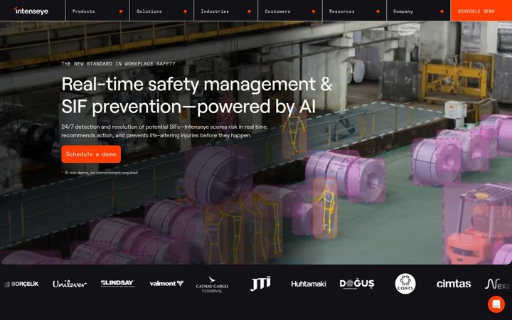 Screenshot of intenseye.com