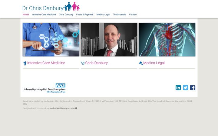 Screenshot of intensivecarespecialists.co.uk