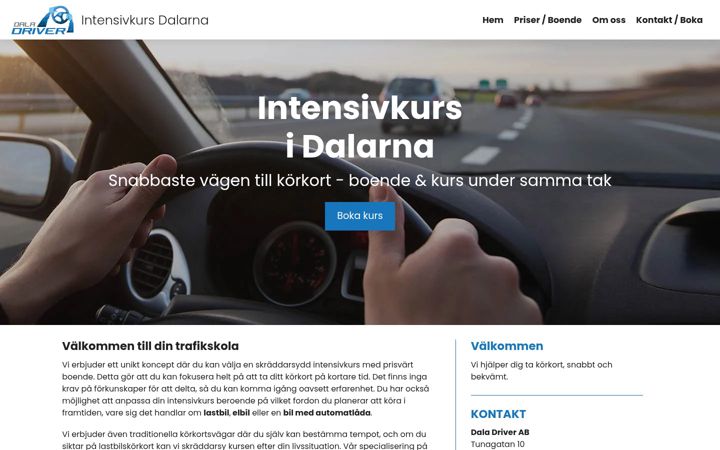 Screenshot of intensivkursdalarna.se