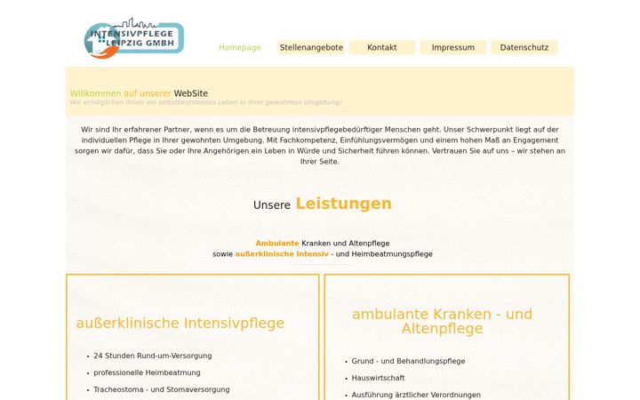 Screenshot of intensivpflege-leipzig-gmbh.de