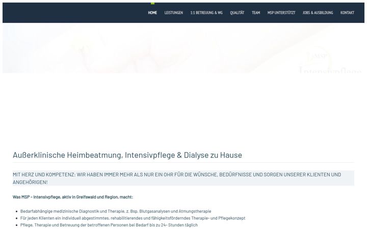 Screenshot of intensivpflege-vorpommern-greifswald.de