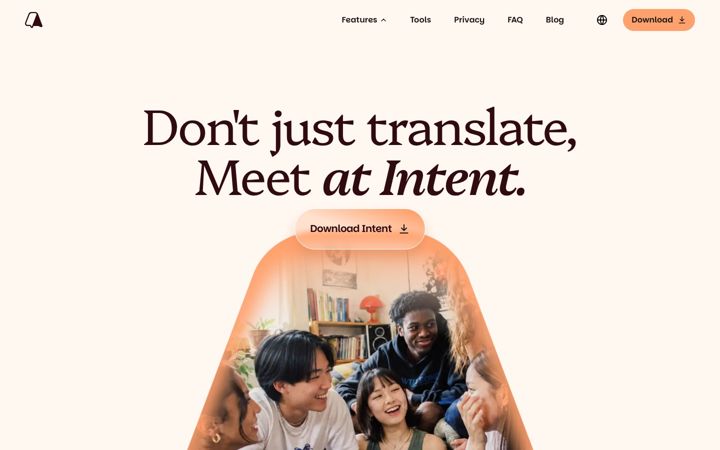 Screenshot of intent.app