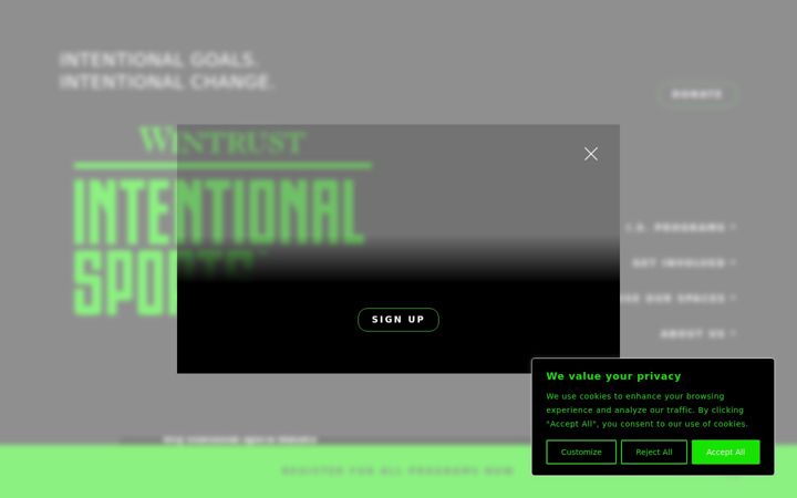 Screenshot of intentionalsports.org