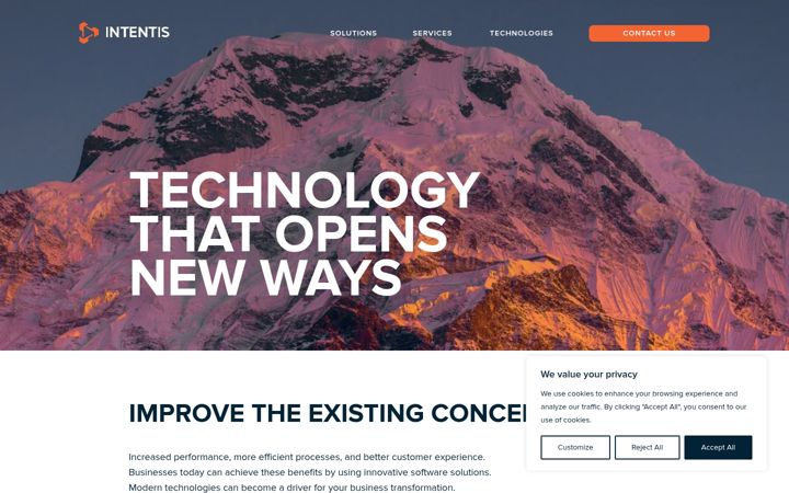 Screenshot of intentis.ch
