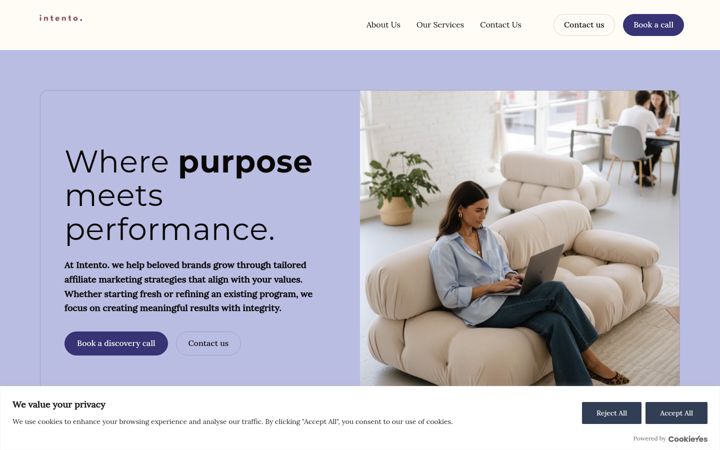 Screenshot of intento-agency.com