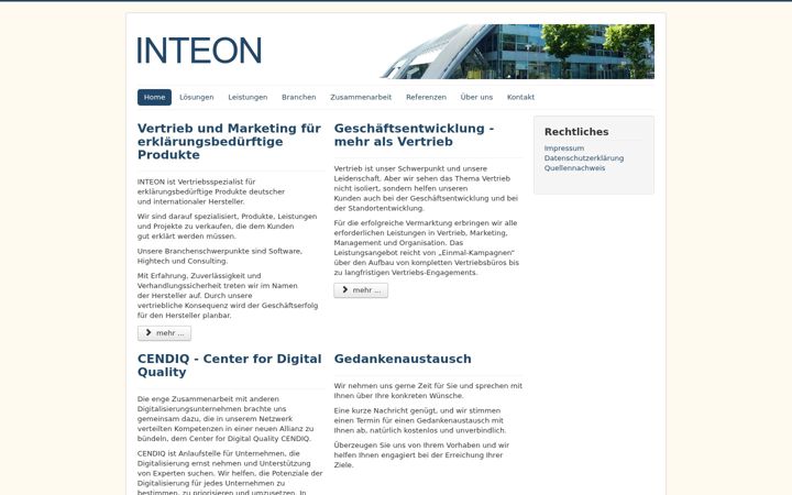 Screenshot of inteon.de