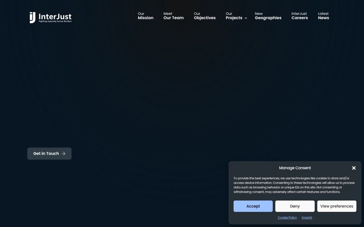Screenshot of inter-just.org