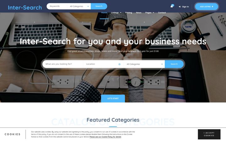Screenshot of inter-search.co.uk