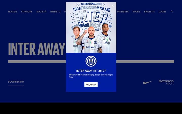 Screenshot van inter.it