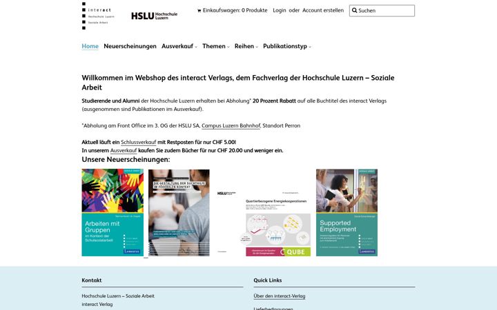 Screenshot of interact-verlag.ch