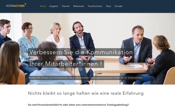 Screenshot of interactors.de