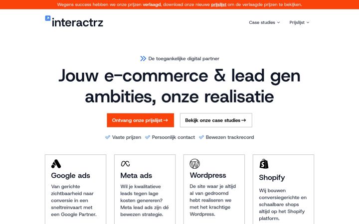 Screenshot of interactrz.com