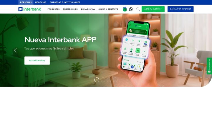 Screenshot of interbank.pe